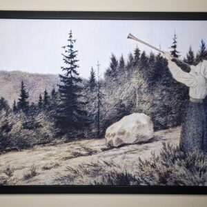 13x19 Theodor Kittelsen - Op under Fjeldet toner en Lur (1900)